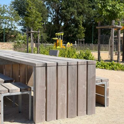 Aménagement urbain et mobilier urbain en Vendée pour collectivités et professionnels avec Marmin Paysagiste.